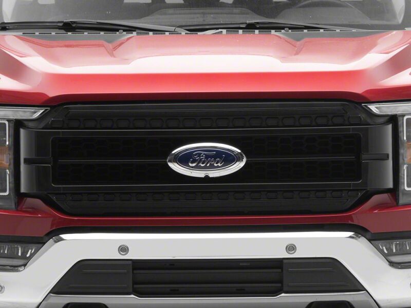 Raxiom 21-23 Ford F-150/ Exc.Raptor CXR Series LED Upper Replacement Grille with White DRL- Black