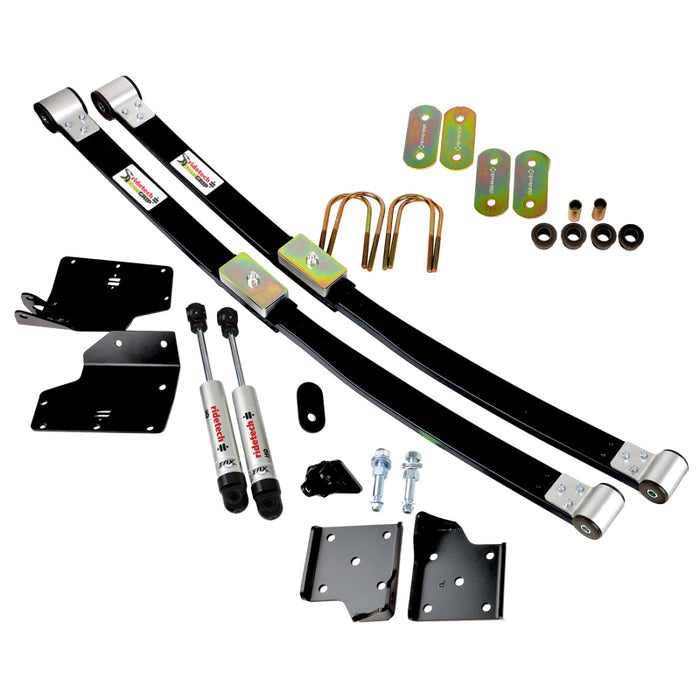 Ridetech 64-66 Ford Mustang Composite Leaf Springs w/ HQ Shocks - 2in Drop - Rear