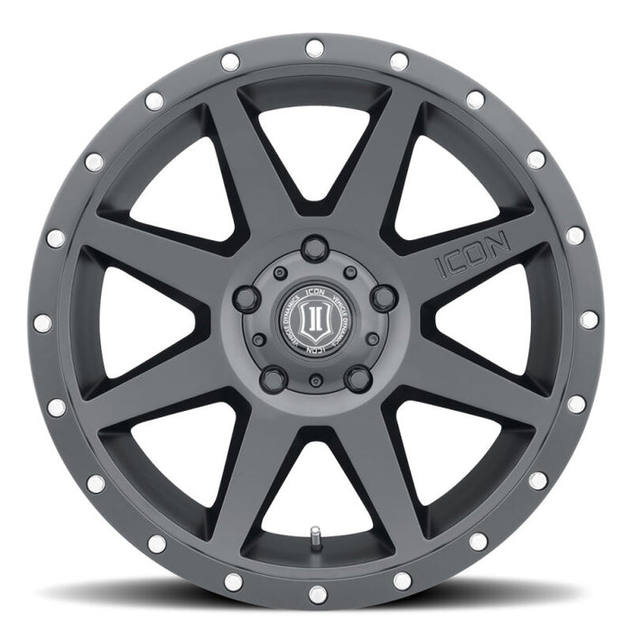 ICON Rebound 20x9 / 6x5.5 / 16mm / 5.625in BS Satin Black Wheel