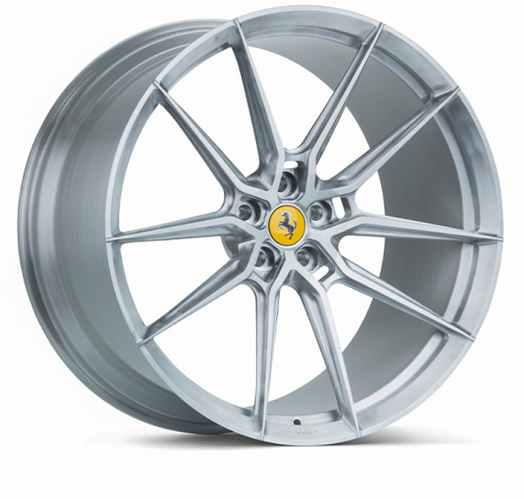 Vossen x Novitec NF9 21x11.5in - 5x114.3 BP - ET29 - Brushed Gloss Clear Ferrari 296 Rear Wheel