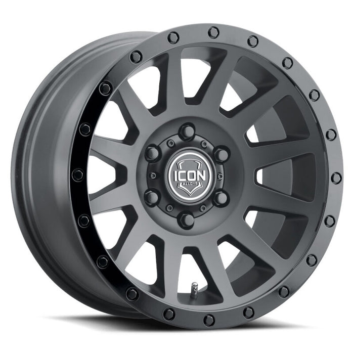 ICON Compression 18x9 / 5x5 / -12mm / 4.5in BS Double Black Wheel