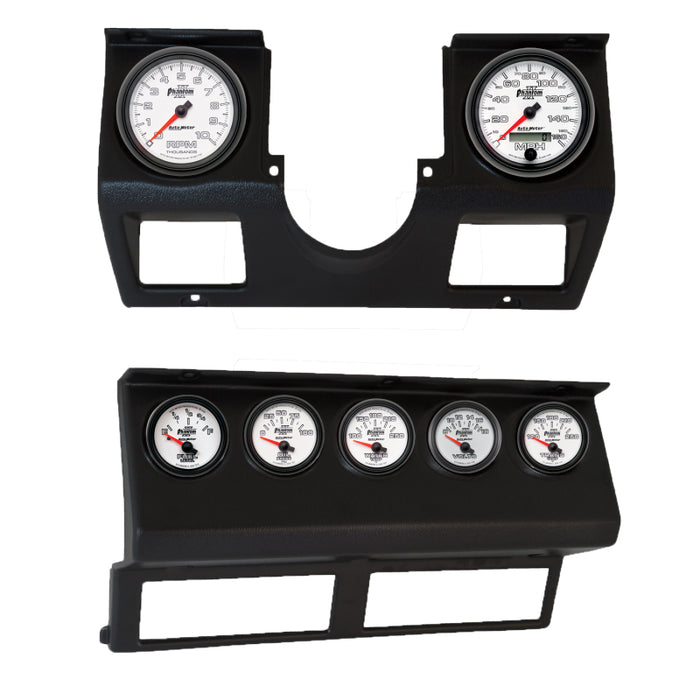 Autometer Phantom II Direct Fit Dash Kit 87-96 Jeep Wrangler YJ (Tach/MPH/FL/OilP/WTMP/VLT/TRNS)