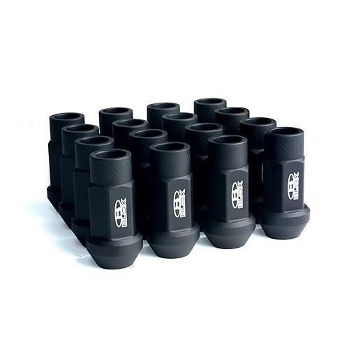 BLOX Racing Street Series Forged Lug Nuts - Flat Black 12 x 1.5mm - Single piece