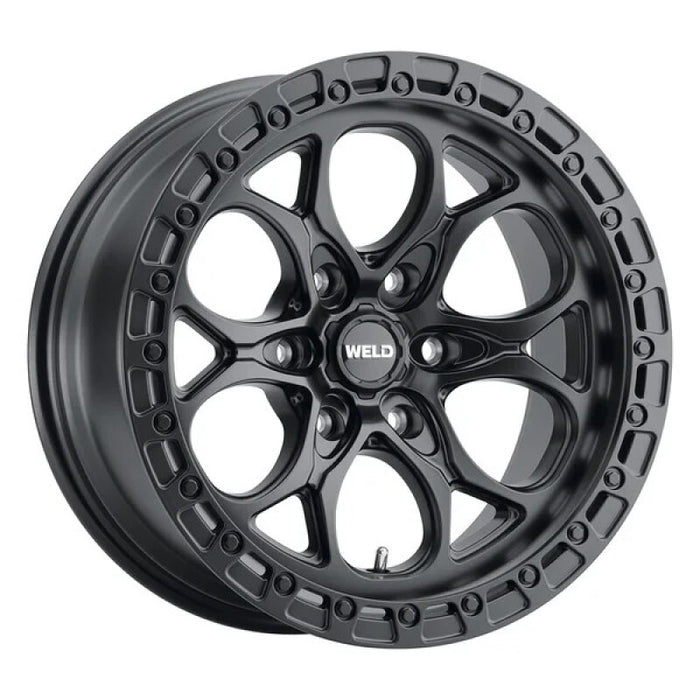 Weld 18x9 Ledge 6 6x135 ET00 BS 5.00 Satin Black / Satin Black Ring 87.1