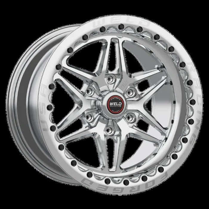 Weld 15X10 S81HD 6X5.5 6.5BS Polished Center, 3.54ID POL MT Ring