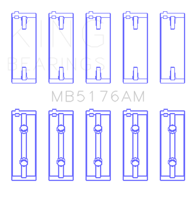 King Engine Bearings Mitsubishi 4G93 SOHC (Size 0.25) Main Bearing Set