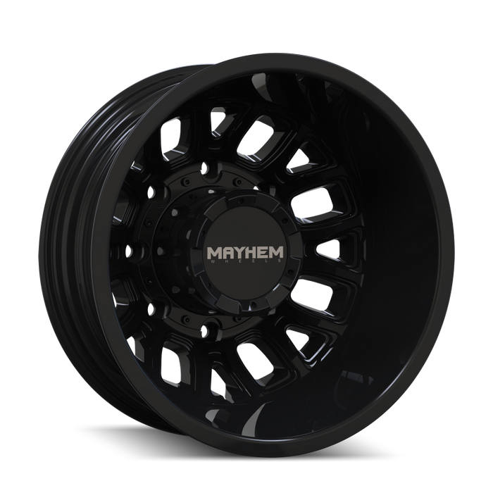Mayhem 8107D Cogent Dually 17x6.5 / 8x165.1 BP / -142mm Offset / 121.3mm Hub Gloss Black Wheel