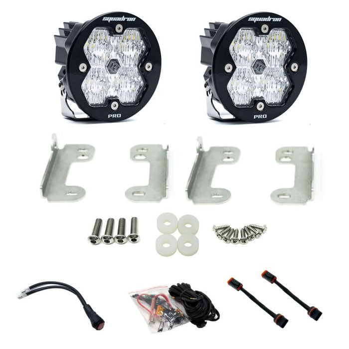 Baja Designs 18-25 JL/JT / 20-25 Gladiator Squadron-R Pro 2.0 Fog Pkt Kit OE Sahara Bmpr (WC) -Clear