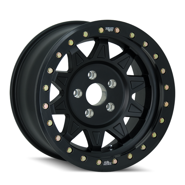 Dirty Life 9302 Roadkill 17x9/8x170 BP/-14mm Offset/130.8mm Hub Matte Black Wheel - Beadlock