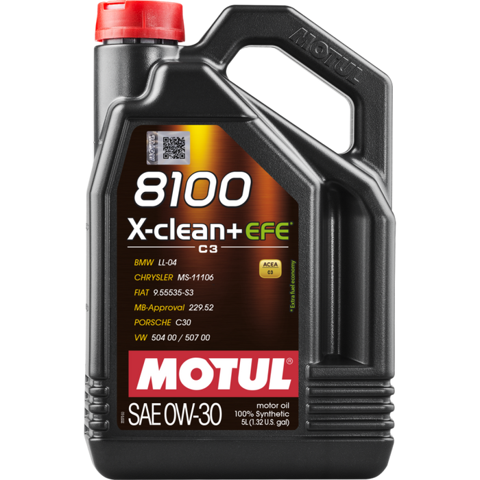 Motul 5L 8100 X-Clean + EFE 0W30 Full Synthetic Engine Oil