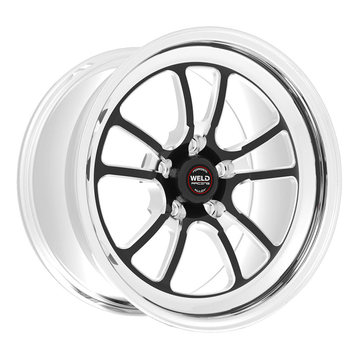 Weld S70 RT-S 17x10in / 5x114.3 BP / 8in. BS - Black Center - Polished Shell Wheel
