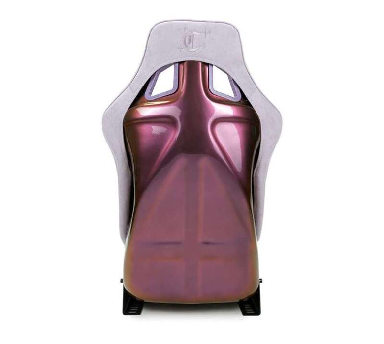 NRG FRP Bucket Seat (Medium) Prisma-Chromatic Lilac Vegan Suede w/ Chameleon Back