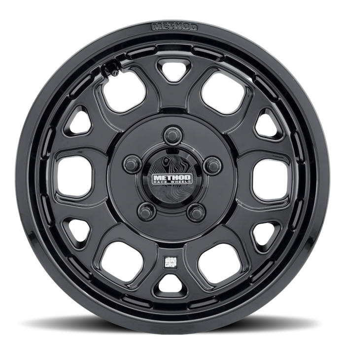 Method MR416 Bead Grip 15x7 / 5x4.5 / 55mm Offset / 68.00mm CB / Gloss Black Wheel