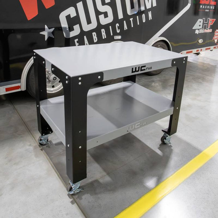 Wehrli Modular Steel Work Bench Top/Shelf Kit - 32in x 48in x .120in Thick (Stainless Steel & Grey)