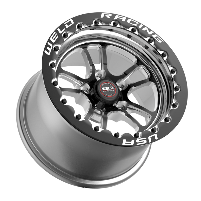 Weld S70 RT-S 15x11in / 5x115 BP / 6.5in. BS - Black Center - Polished Shell Wheel