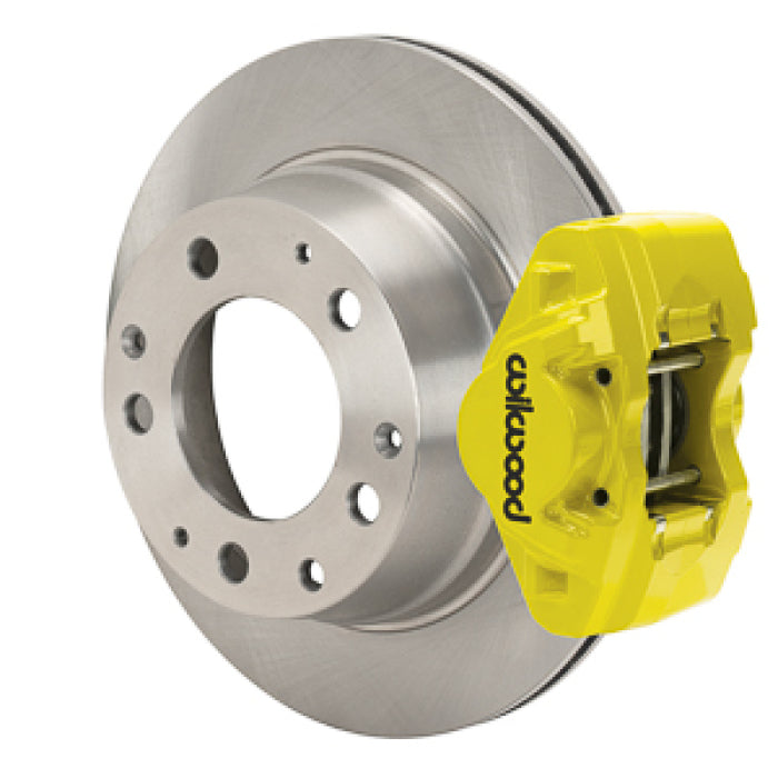Wilwood 84-89 Porsche 911 D31 11.42in. Rear Brake Kit w/ Flex Lines - Yellow