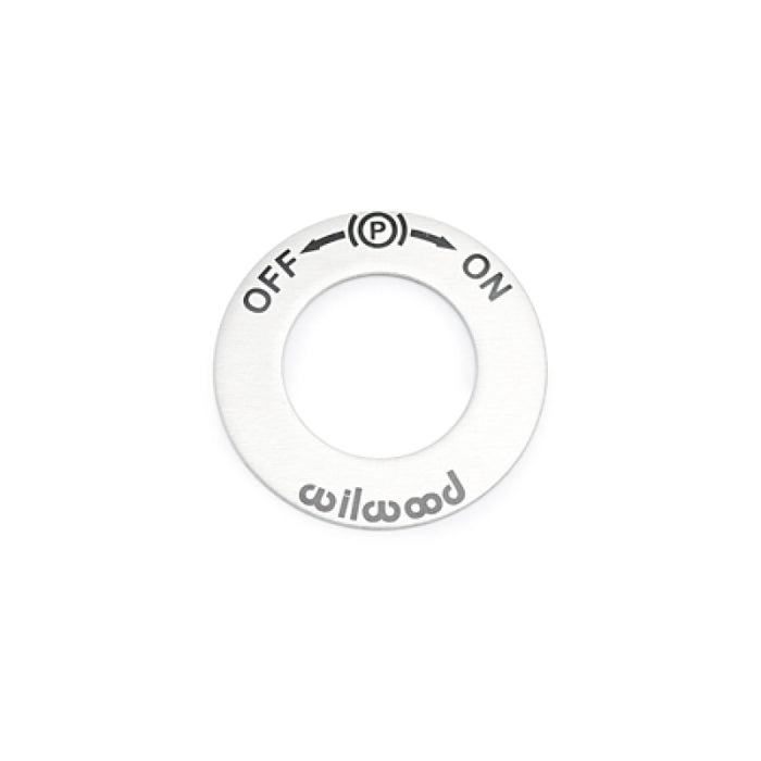 Wilwood ON/OFF Switch EPB Sticker ALUM .87 IDx