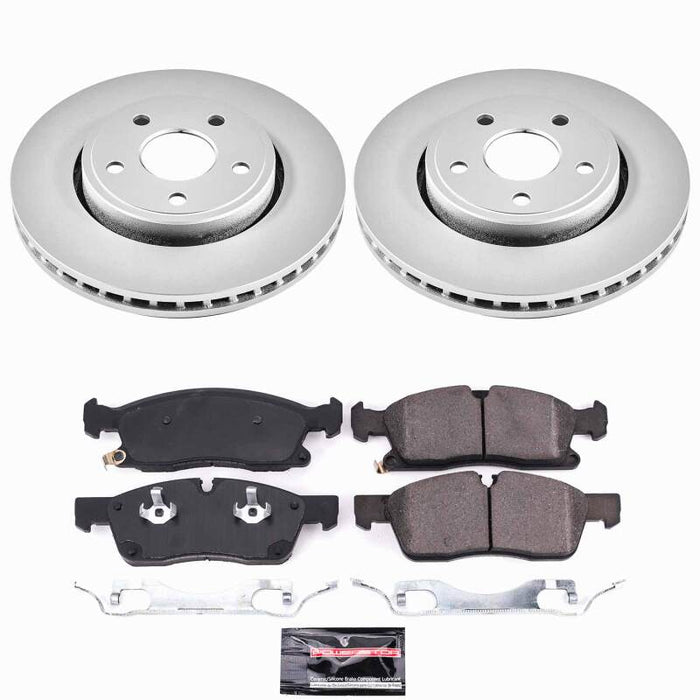 Power Stop 17-20 Jeep Grand Cherokee Front Z23 Coated Brake Kit