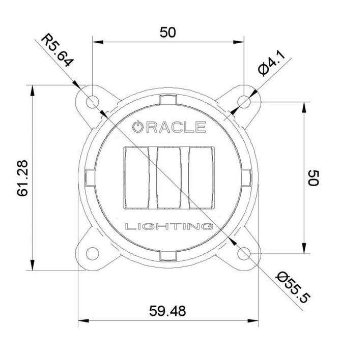 Oracle 60mm 15W Low Beam LED Emitter - Amber