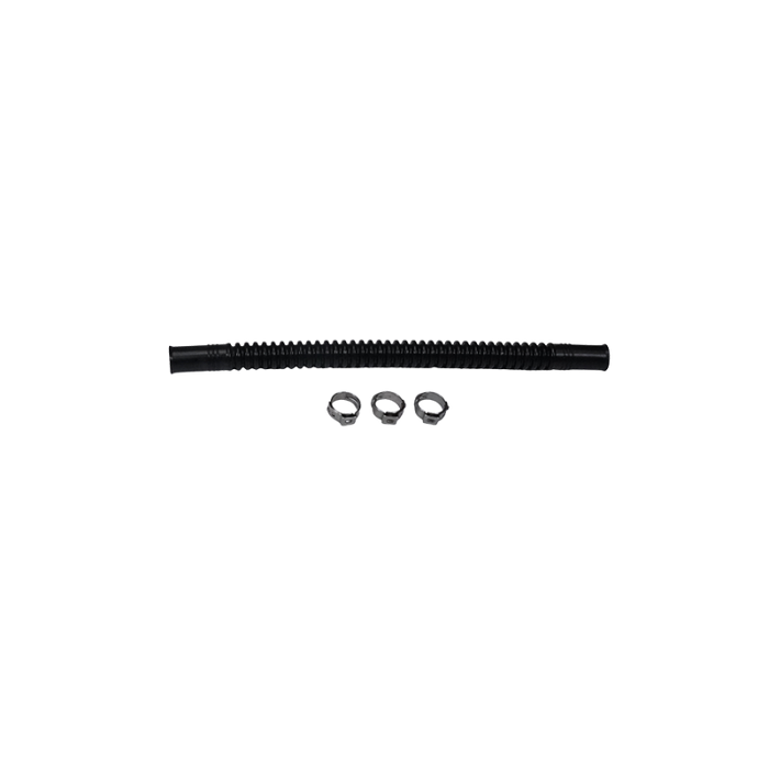 DeatschWerks Convoluted Tubing 200mm Length x 8mm ID Side 1 x 8mm ID Side 2 - Black