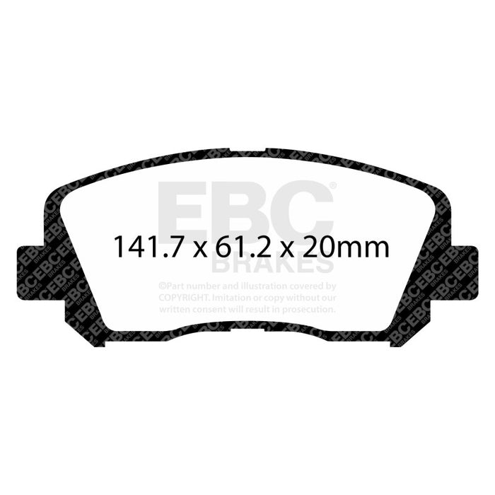 EBC 15+ Chrysler 200 3.6 (Heavy Duty Brakes) Redstuff Front Brake Pads