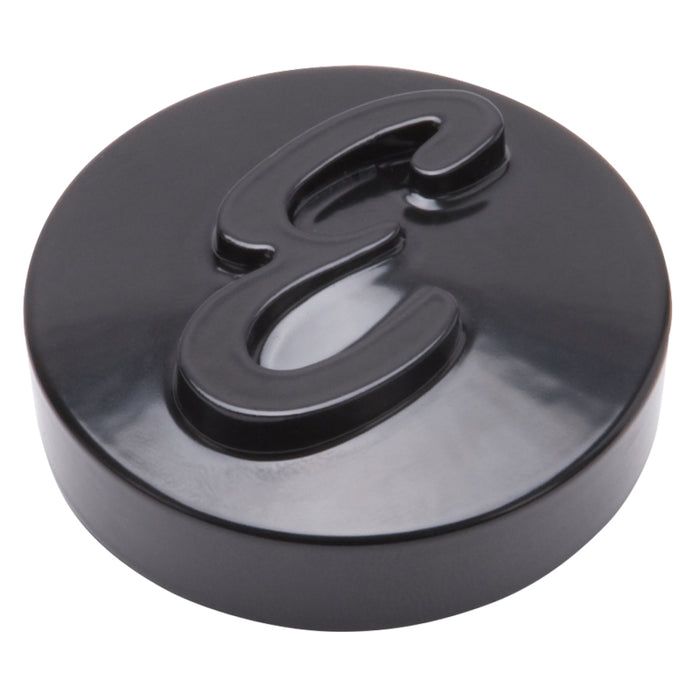 Edelbrock E Logo Black Anodized Nut for Pro-Flo Universal 14in Round Air Cleaners