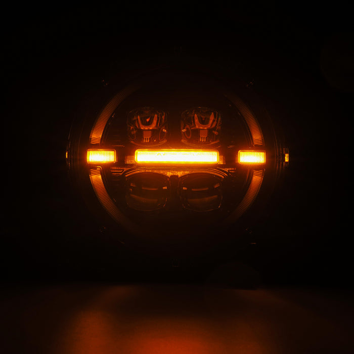 AlphaRex 18-23 Jeep Wrangler JL/Gladiator JT LED Proj Headlights Alpha-Blk w/ Activ Light/Seq Signal