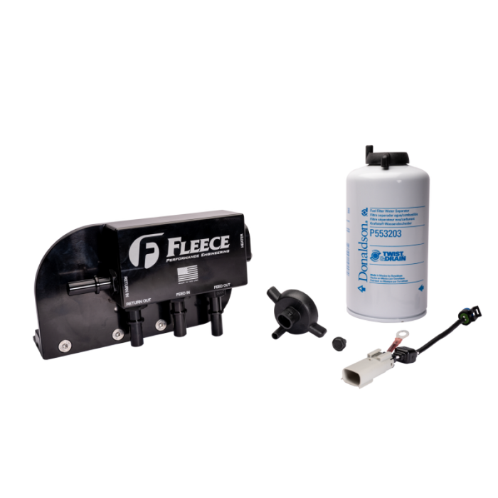 Fleece Performance 17-26 Ford F250-550 Powerstroke Under Bed Fuel Filter Assembly
