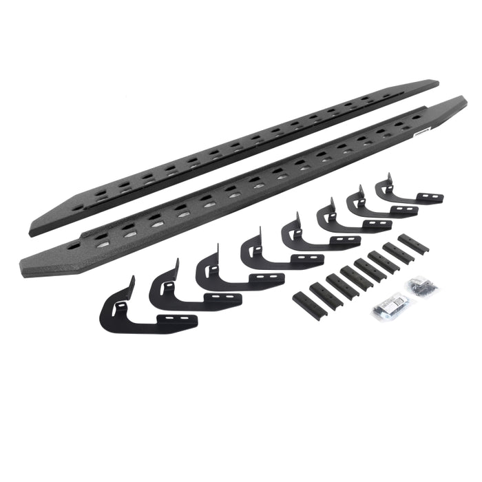 Go Rhino 15-19 GMC Sierra 2500/3500HD CC 4DR RB20 Slim Running Boards Kit (w/Brackets) - Bedliner Ct