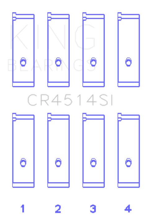 King Engine Bearings Toyota 1Azfe/2Azfe (Size +0.25mm) Connecting Rod Bearing Set