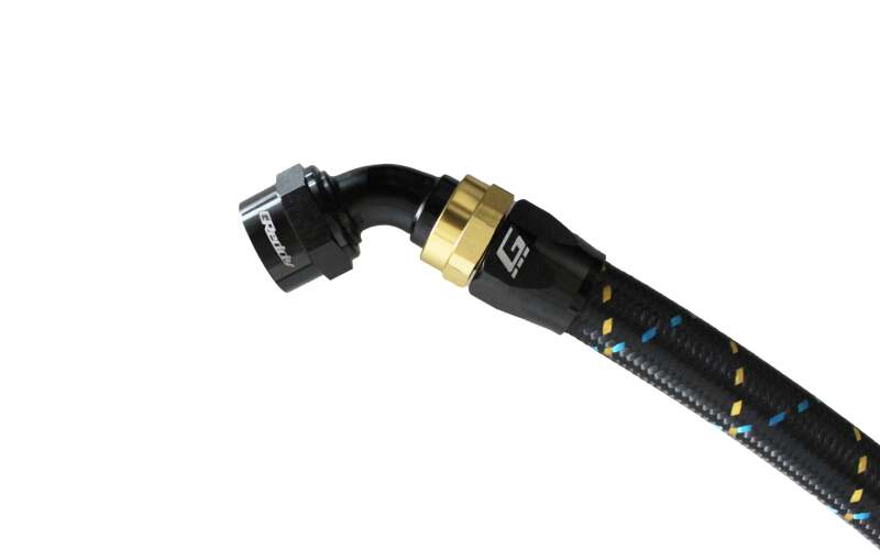 GReddy AN06 60 DEGREE HOSE END SWIVEL BLACK/GOLD ANODIZED