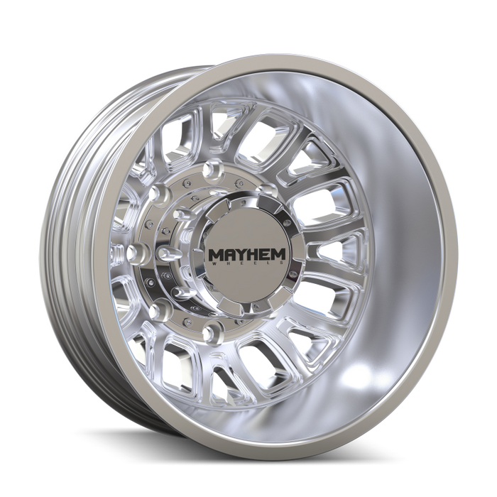 Mayhem 8107D Cogent Dually 17x6.5 8x210 BP 125mm Offset 154.2mm Bore Polished Wheel