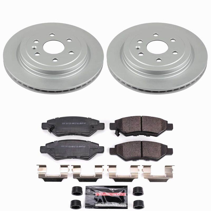 Power Stop 10-16 Cadillac SRX Rear Z23 Coated Brake Kit