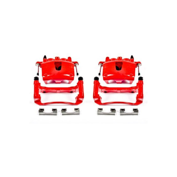 Power Stop 06-10 Jeep Commander Front Red Calipers w/Brackets - Pair