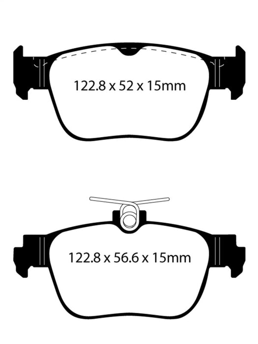 EBC 22-25 Audi A3 2.0L (t) Greenstuff Rear Brake Pads