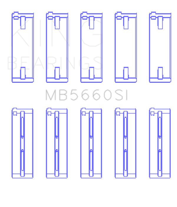 King Engine Bearings Audi/VW Bbz/CAxa/CAva/Azd (Size +0.25mm) Main Bearing Set