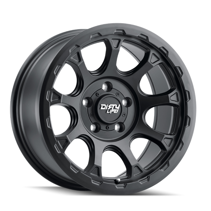 Dirty Life 9307 Drifter 17x8.5/5x127 BP/-6mm Offset/78.1mm Hub Matte Black Wheel - Beadlock