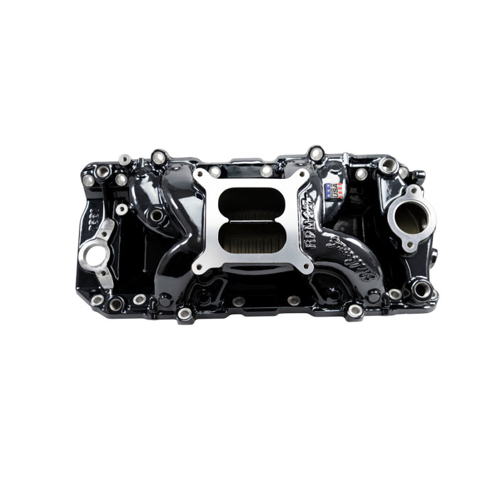 Edelbrock RPM Air-Gap Intake Manifold for Big-Block Chevy Oval Port - Black Plasma Finish