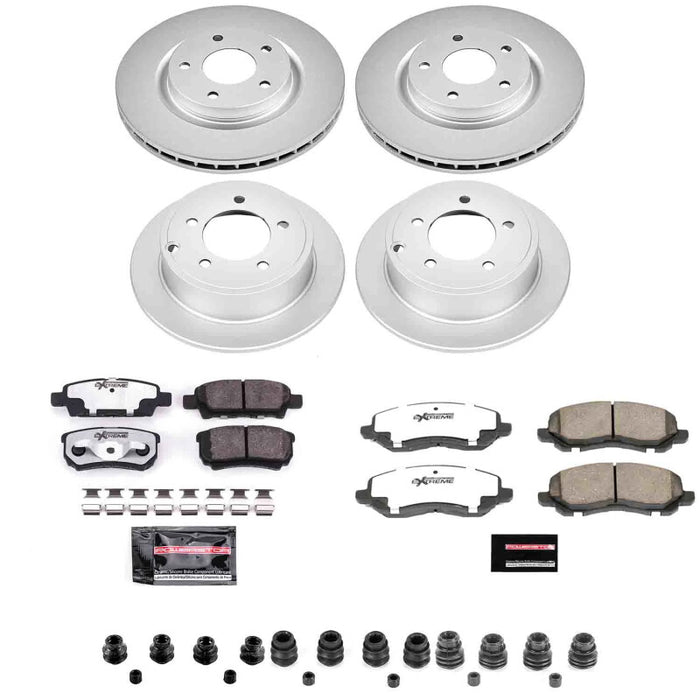 Power Stop 11-14 Chrysler 200 Front and Rear Z26 Coated Brake Kit