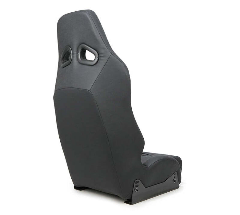 NRG Defender Water Resistant Steel Frame Suspension Seats Black w/ Black Trim & Yellow Embroidery