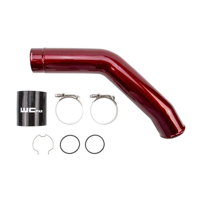 Wehrli 15-24 Ford 6.7L Power Stroke 3in Hot Side Intercooler Pipe - Chevy Orange