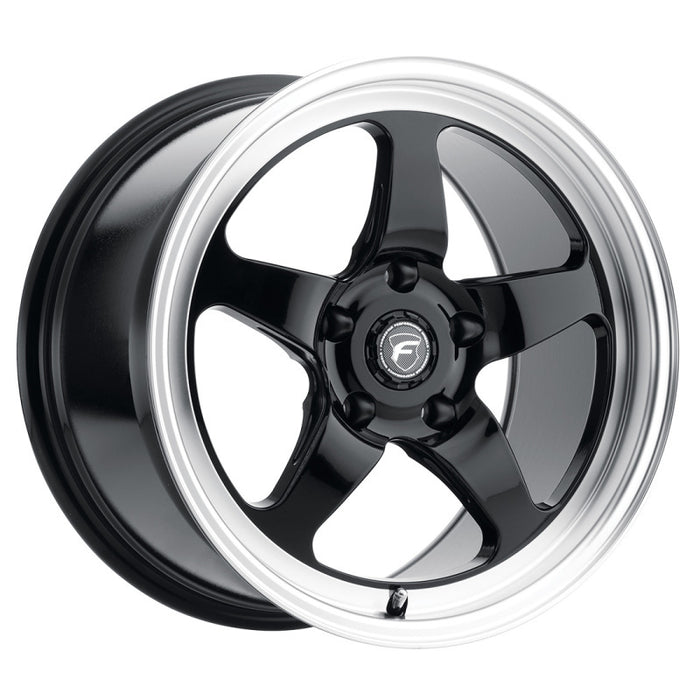 Forgestar D5 18x10 / 5x120.65 BP / ET+25 / 6.5in BS Gloss Black Machined Wheel