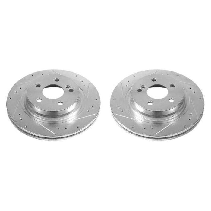 Power Stop 12-16 Mercedes-Benz C250 Rear Evolution Drilled & Slotted Rotors - Pair