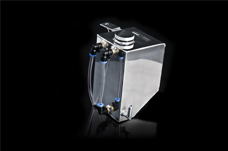 Weapon R Universal Catch Tank 24 fl oz (Stealth Black) Top Outlet Aluminum Coolant Overflow Tank