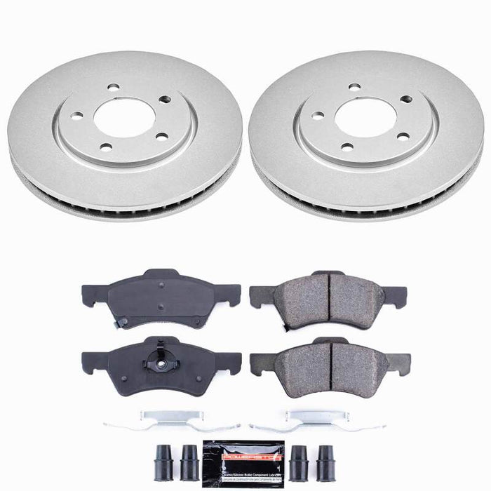 Power Stop 01-07 Chrysler Town & Country Front Z23 Coated Brake Kit