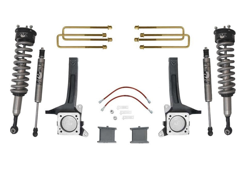 MaxTrac 07- 18 Toyota Tundra 2WD 6in/4in MaxPro Elite Spindle Lift Kit w/FOX Shocks