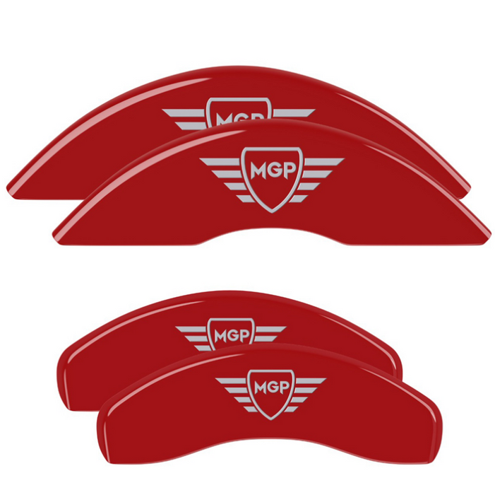 MGP 4 Caliper Covers Classic (Front & Rear) MGP Red Finish for 01-06 BMW 330i