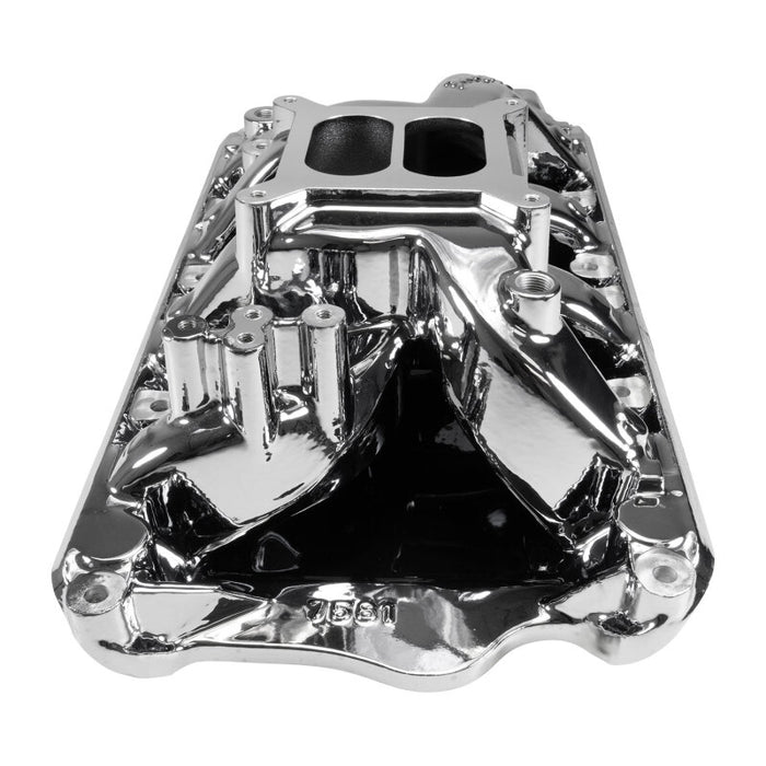 Edelbrock RPM Air-Gap Small Block Ford 351W Intake Manifold - Chrome Plasma Finish