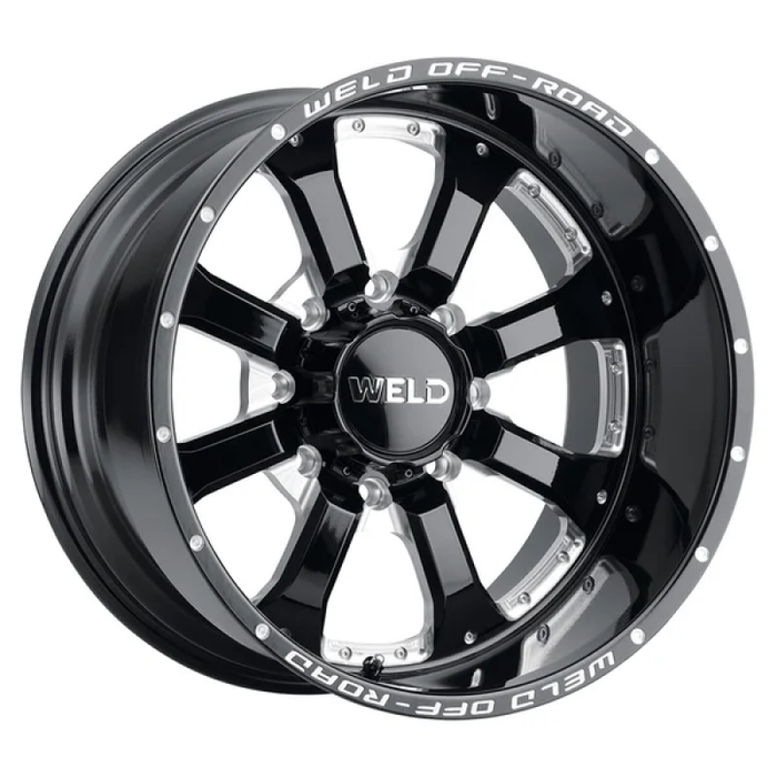 Weld Off-Road W125 20X9 Granada Eight 8x170 ET00 BS5.00 Gloss Black MIL 125.1