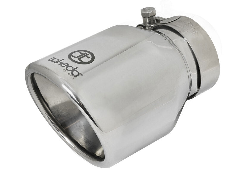 aFe Takeda Universal Exhaust Tip 2-1/2 IN Inlet x 4 IN Outlet x 6 IN L- Polished